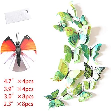 Jyphm 24pcs 3d Butterfly Wall decal