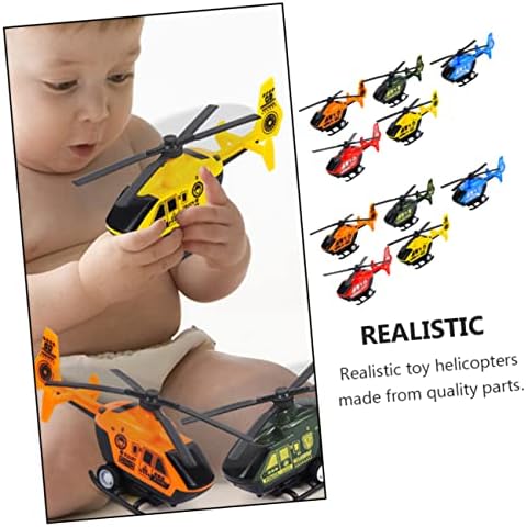 Toyandona 10pcs Helicóptero brinquedos de brinquedos de brinquedos para crianças brinquedos para meninos ao ar livre brinquedos para crianças voando aviões modelo de avião inercial brinquedos pequenos brinquedos para crianças brinquedos
