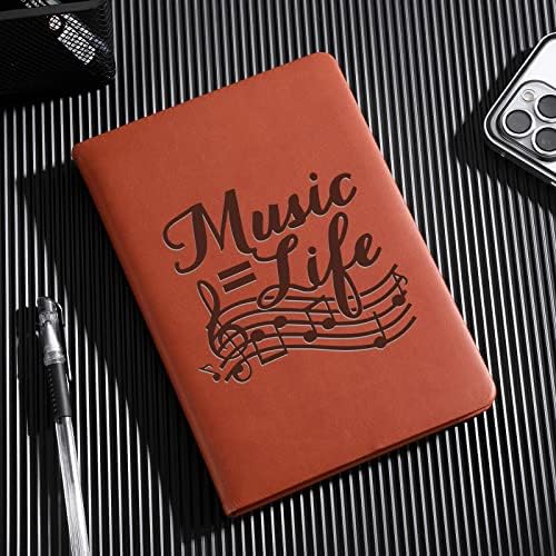 WHLBHG Music Lover Gift Music Profford Music Journal Gifts Musical Cheather Notebook NOTA DE REVISÃO DO NOTEBOLO DA MÚSICAIS PARA