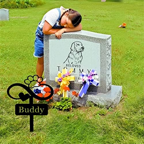 Patroca de cães de cães de metal personalizados Marcador de animais de estimação Memorial Sign Sign Placa Pet Living Sympathy