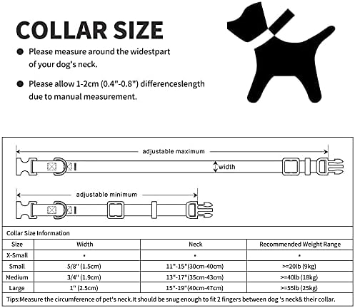 Mile High Life | Colarinho de cachorro premium | Colares de cachorro de algodão poli macio w fivela de metal pesado, pontas