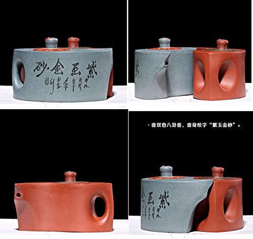 Tai chi baguua conjunto de chá 12 onças chinês yixing zisha argila cerâmica handmade tea pote cerâmica púrpura lama kungfu kungfu