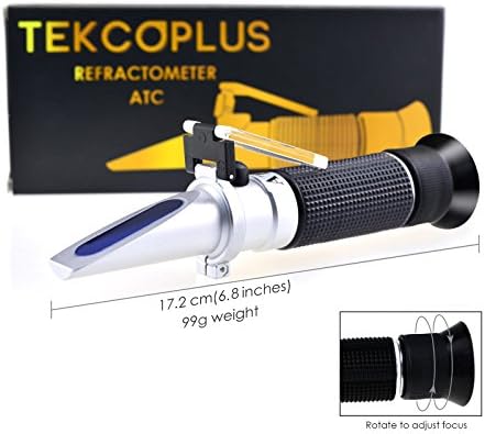 Brix Refratomer Faixa 0-32% Brix com divisão de 0,2%, para conhaque, cerveja, frutas, líquido de corte