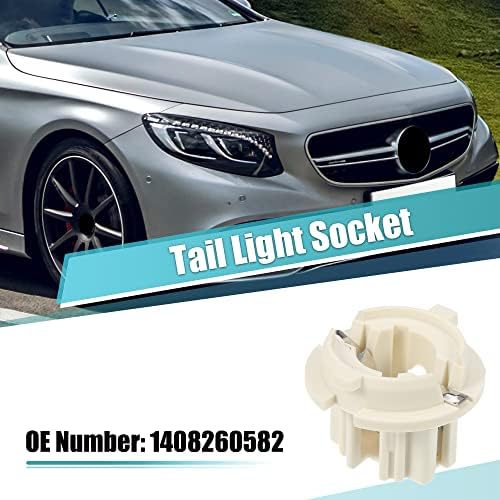 X Autohaux 1408260582 Soquete de luz traseira Back Up Fog Light Marker Lamp Socket para Mercedes-Benz S430 S500 S55 AMG