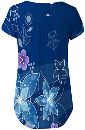 Tops femininos ocultam a túnica de barriga 2023 de verão de manga curta T camisetas longas camisetas flowyt casuais blusas para usar com leggings