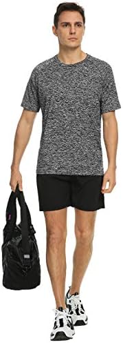 Xelky 4-5 pacote de pacote de pacote masculino de camiseta seca hidratura de umidade atléticos exercícios fitnesswear ativo mangas
