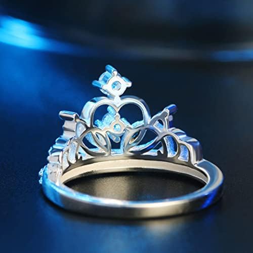 Anel de onda feminino do garfo anel de onda personalizada jóias de luxo Micro pavimentado anel de coroa de zircão Crown