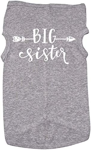 Ebenezer Fire Big Sis Dog Shirt, Big Sister Arrow, Anúncio de bebê, camiseta de cachorro)