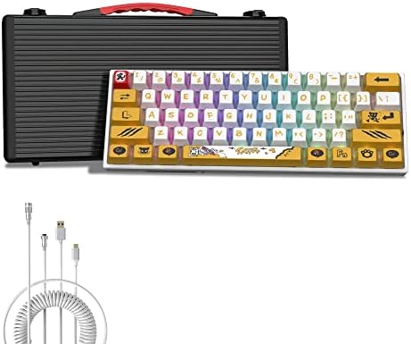 HITME XVX M61 60% do teclado mecânico sem fio, teclado de jogo recarregável de 2,4g de 2,4g, teclado ergonômico de retroilumação