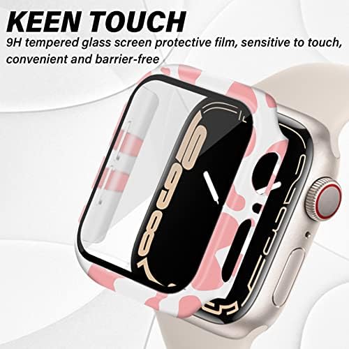 Kakurookie 【2pack】 Protetor de tela de vidro temperado para a série Apple Watch Series 7/6/5/4/3/2/1/série se/se 2, cobertura