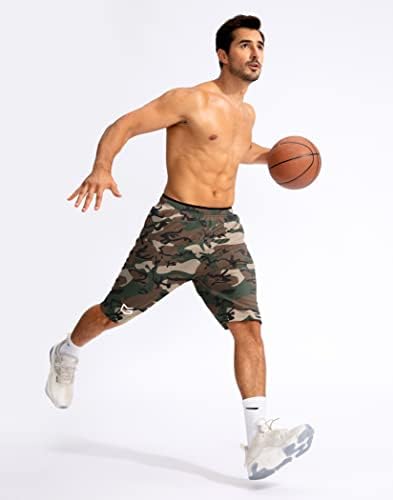 G gradual shorts de basquete masculino com bolsos com zíperas leves de 11 de 11 de comprimento para homens atléticos