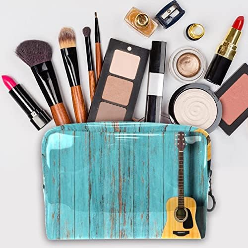 Bolsa de maquiagem à prova d'água, bolsa de maquiagem, organizador cosmético de viagem para mulheres e meninas, violão de prancha de