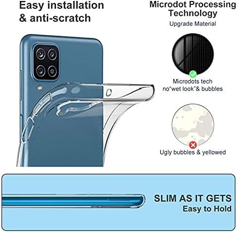 Case Samsung A12, Caso Galaxy A12, Caso Clear Ykooe para Samsung Galaxy A12 6.5 Soft Slim TPU Tampa de proteção