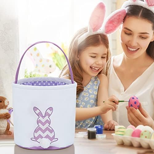 Dbylxmn Canvas Rabbit Bed Basket Basket Animal Carry Holiday Pried Candy Home Decor Closet Organização