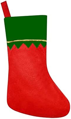 DIY Felting Stock Red Party meias lareira de 15 polegadas Favores de decoração de presentes para a decoração de casa