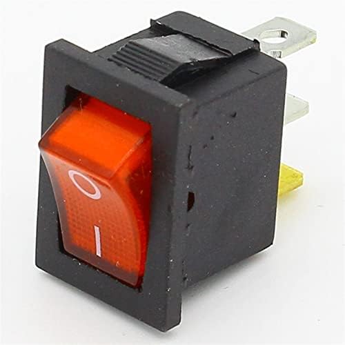 WTAIS Rocker Switch 1PCS Mini 3 Pin Pinboard On Off Position Rocker Switch Illumined SPST com luz