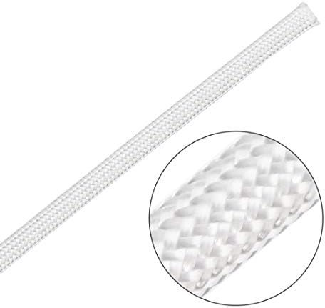 UXCELL ISULING BRANID SMAIVE, 9,8 pés-3mm de altura fibra de vidro de fibra de vidro branca