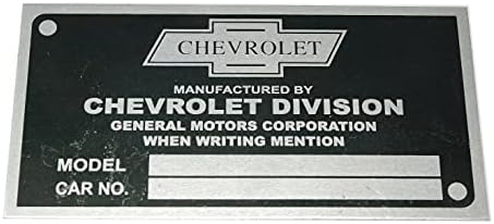 Aespares Chevro Let Division Chassis Número de dados Placa de dados Adequada para Chevro Let Cars