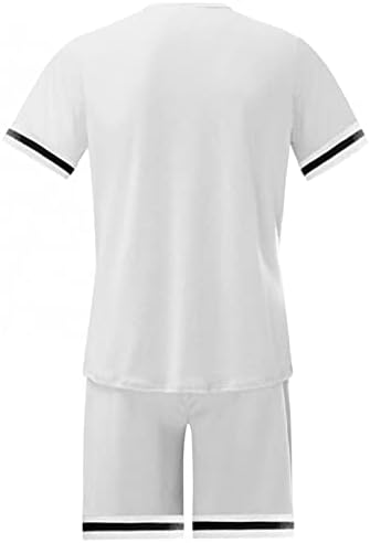 Testros de 2 peças masculinos, camiseta de manga curta masculina camisetas e shorts treping gináste atlético T-shirt