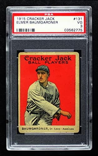 1915 Cracker Jack # 131 Geo. Baumgardner St. Louis Browns PSA PSA 3.00 Browns