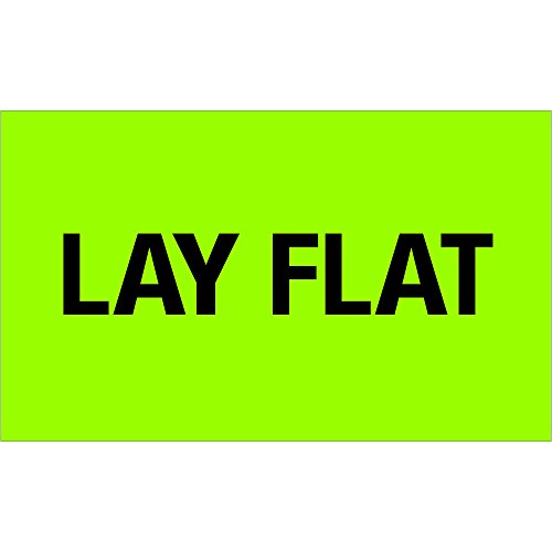 Caixa EUA BDL1127 Etiquetas lógicas de fita, Lay Flat , 3 x 5 , verde fluorescente