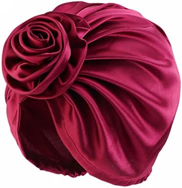 Chapéu de flor de turbante esticado para mulheres notadas envolturas turbanas de turbante Moda pré-amarrada Capas de cabelo de quimioterapia