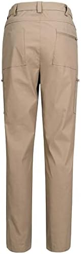 Calças de carga masculinas, calças de trabalho de alongamento relaxadas à prova d'água leves para homens com bolsos com zíper