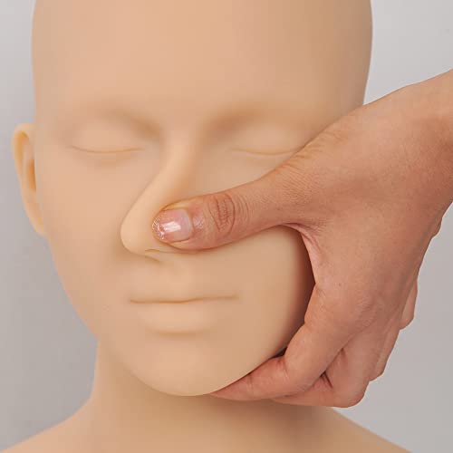 Jingfa Practice Cosmetology Massage Treinamento de massagem Mannequin Head Manikin Doll com ombros para os cílios dos lábios de