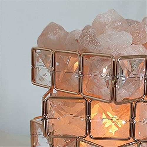 Adquirir quarto lâmpada de mesa de cristal de quatro andares himalaia lâmpada de sal de rosa princesa decoração