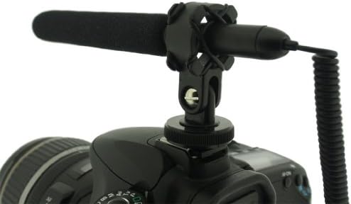 Microfone de espingarda Polaroid Pro Video Video Fin Fin e Light Condenser com montagem de choque para o JVC Everio E-10,