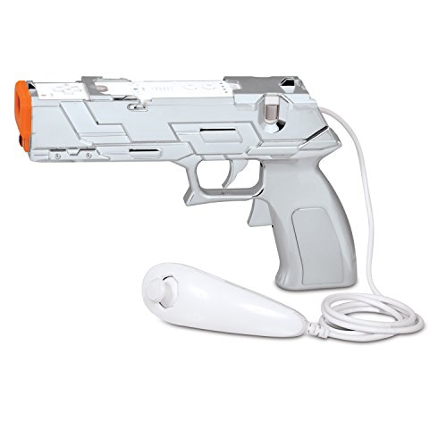 Wii Silver Edition Shot Rick Plus Dual Trigger Light Gun