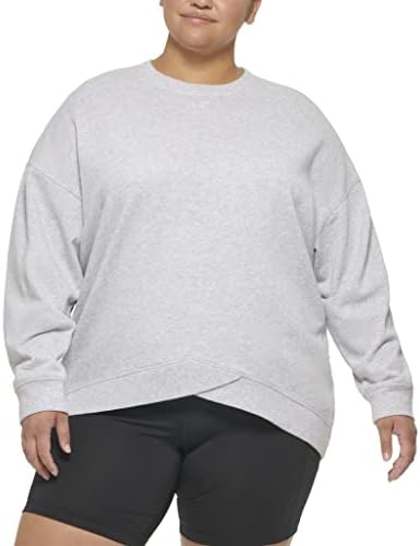 Calvin Klein Performance Feminino Plus Size Chevron Chevron Drop Ombro Pullover