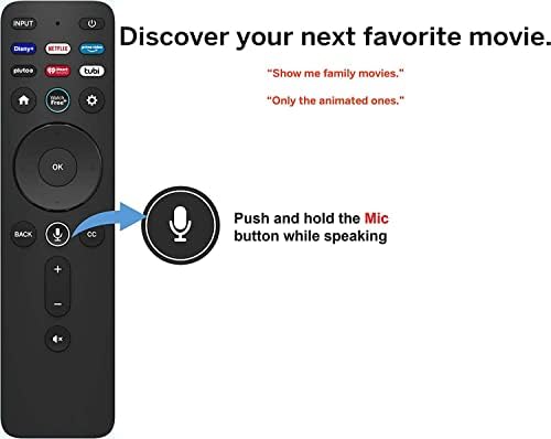 Voice Remote Control XRT260 Substituição para Vizio V-Series M-Series P-Series 4K HDR Smart TV com Disney+/Netflix/Prime Video/Plutão/IHeart