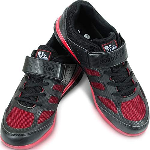 Nordic Lifting Slam Ball 8 lb pacote com sapatos Venja Tamanho 9 - Black Red
