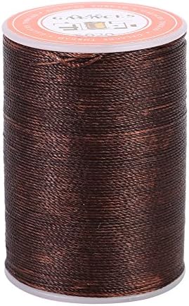 1 rolo de 160 metros de fio encerado cordão de couro de couro para costura de couro costura de mão artesanais de 0,45 mm de