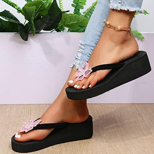 Sandálias brilhantes pretas mulheres moda chinelos de verão sandálias de borboleta de strass casuais