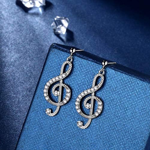 Beautlace Musical Note Colar Silver/18k Gold Black Plated Gun Clef Music Note Jewelry Gifts for Music Lover