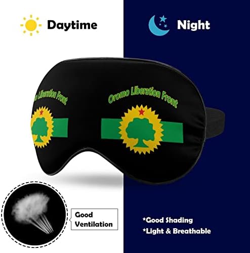 Bandeira da máscara de Oromo Liberation Front Eye para Blackout Night Blackout com cinta ajustável para homens Mulheres viajam para ioga Nap