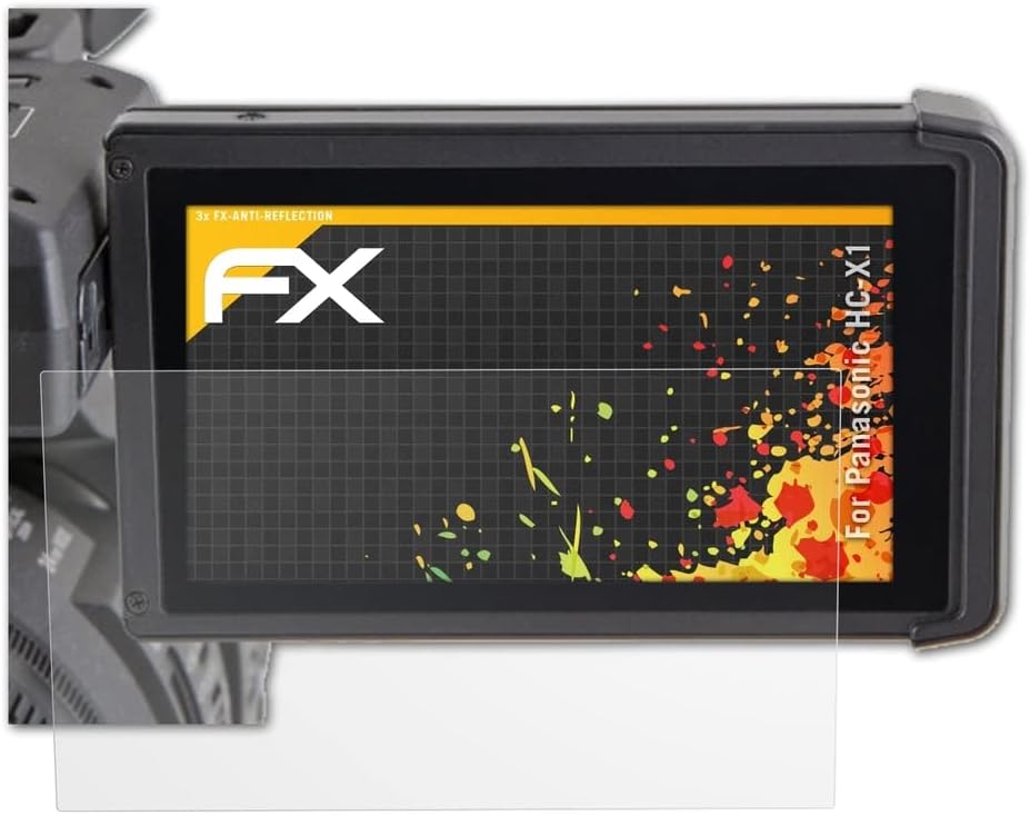 Protetor de tela AtFolix compatível com filme de proteção de tela Panasonic HC-X1, filme de protetor FX anti-reflexivo e absorvente
