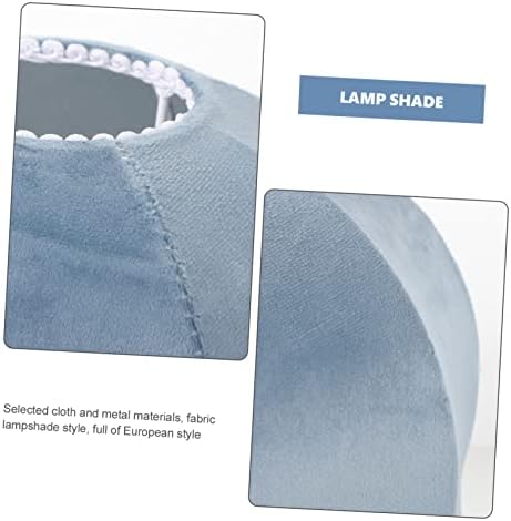 Abajurshade Holibanna Lampshade Vintage Shade Abramshades para Mesa Redonda Tombre -Blue Desk Fabric E27