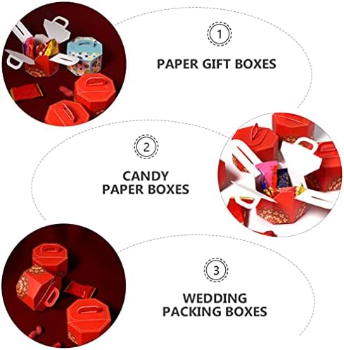 ABAODAM DAMAIDA DA BRIDRESSID PRESENTE BRIDA Presente 50pcs Caixas de doces de estilo chinês Caixas de doces de tratamento de