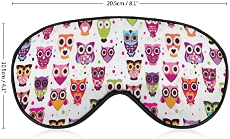 Owls Padrão Têxtil Tampa de máscara de olho macio sombreamento Efetivo Comfortar Máscara de sono com cinta ajustável elástica