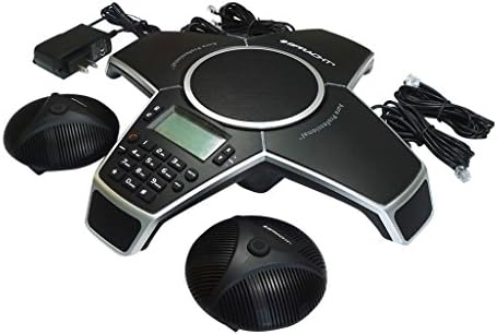 Spracht CP -3010 Aura Professional Conference Telefone com 6 microfones - PSTN/Analog Plug n Play, preto