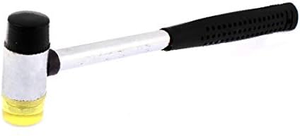 X-Dree Rubber Mallet Hammer aço Tubo Double Face Home Ferramenta 10 de comprimento (Mazo de Goma Martillo de Acero