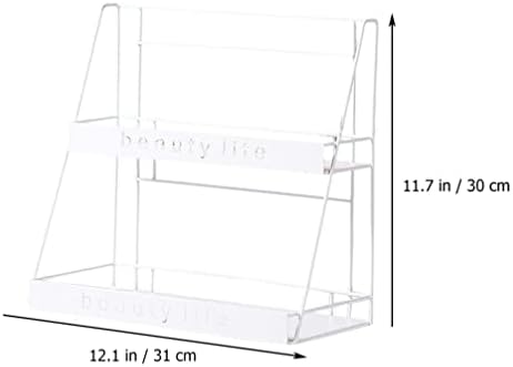 Besportble Makeup Organizer prateleira de 2 camadas de armazenamento cosmético com bandeja para o organizador de armazenamento