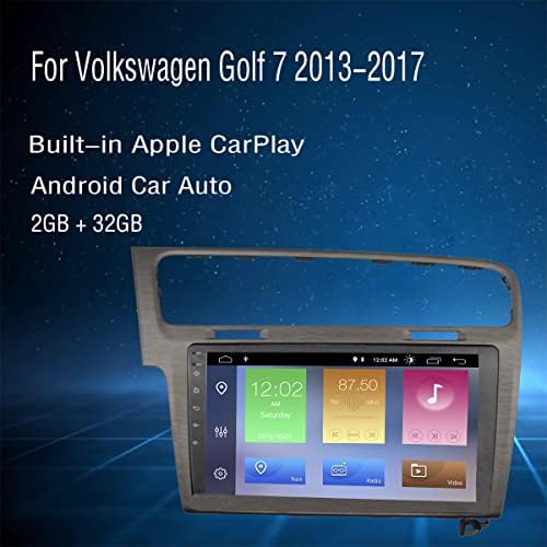 Rádio estéreo de carro de 10,1 polegadas para VW Golf 7 2013-2017 com o CarPlay Android Auto, Rádio Android 11 Player com Bluetooth,