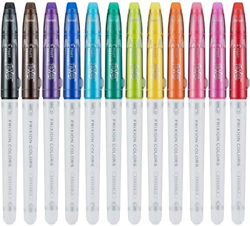 Cores do piloto Frixion Cores de canetas apagáveis, ponto em negrito, tintas de cores variadas, banheira de 36