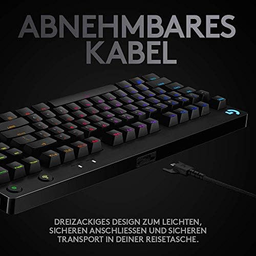 Logitech G Pro teclado USB Qwertz German Black G Pro, Standard, USB, Mechanical, Qwertz, RGB LED, Black