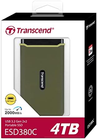 Transcend 4TB USB 3.2 Gen 2x2 USB tipo C ESD380C SSD SSD portátil Drive TS4TESD380C