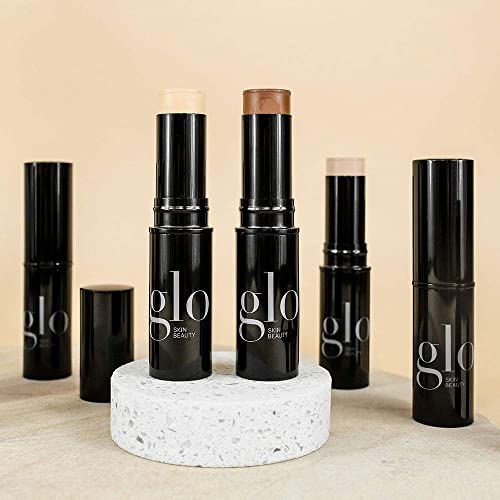 Glo Skin Beauty HD Mineral Foundation Stick - Maquiagem corretiva com infusão de ácido hialurônico - cobertura construível,